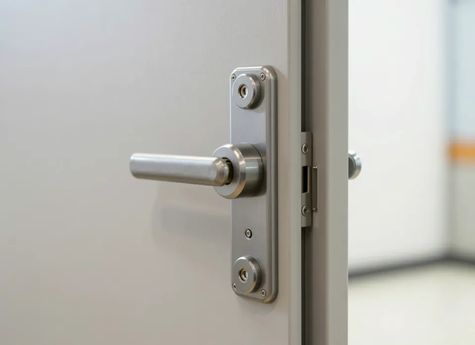 Mehrfachverriegelung mit Türdrücker an einer Haustür